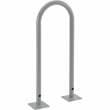 GLOBAL INDUSTRIAL U-Rack Bike Rack, 2-Bike Capacity, Flange Mount, Gray 670351MGY